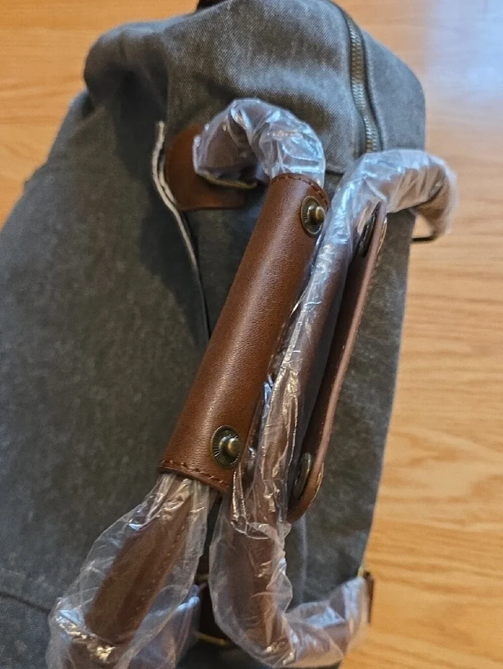 Canvas Weekender Gray Travel Duffle Bag